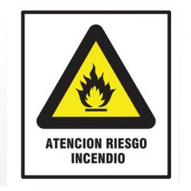 Cartel 40 X 45 - N° 22 - Atencion Riesgo De Incendio