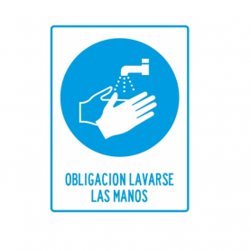 Cartel 30 X 40 - N° 72 - Obligacion Lavarse Las Manos