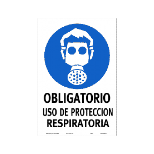 Cartel 40 X 45 - N° 02 - Obligligacion Usar Proteccion Respiratoria