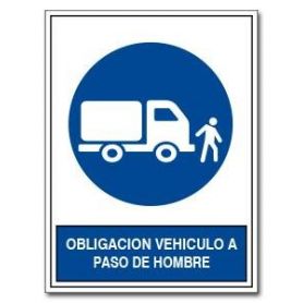 Cartel 40 X 45 - N° 09 - Obligligacion Vehiculos A Paso De Hombres