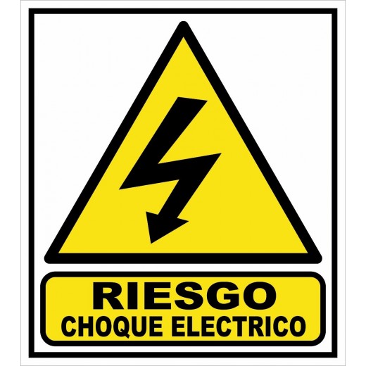 Cartel 40 X 45 - N° 21 - Atencion Riesgo Choque Electrico