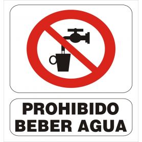 Cartel 19 X 27 - N° 177 - Prohibido Beber Agua