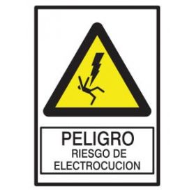 Cartel 19 X 27 - N° 179 - Peligro Riesgo De Electrocucion